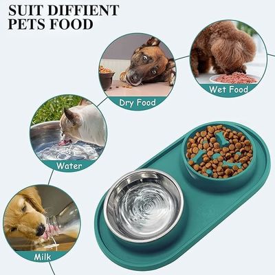 Alimentos secos, úmidos e crus, recipiente de alimentação lenta para cães, gatos, animais pequenos, recipiente de alimentação lenta