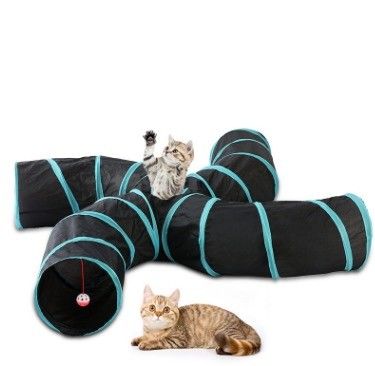 OEM/ODM Interativo Gato brinquedo engraçado 4 Way S tipo gato túnel Pet dobrável extra grande
