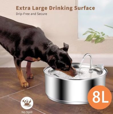 Dispensador automático de água para animais de estimação de aço inoxidável para cães e gatos