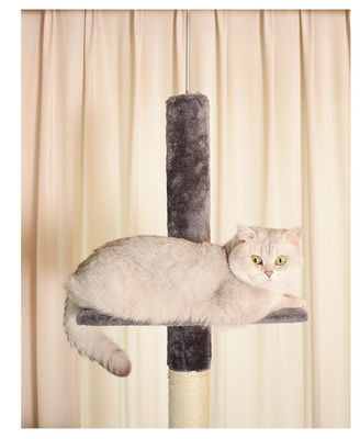 Torre de gatos de piso ao teto com rede aconchegante e função de jogo divertido