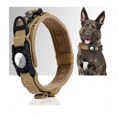Traçador GPS personalizado Air Tag Colarinho de cão com Nylon ajustável e design pesado
