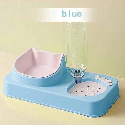 Colorido anti-tipped cão gato alimentador de comida de tigela automático distribuidor de água de alimentos para animais de estimação