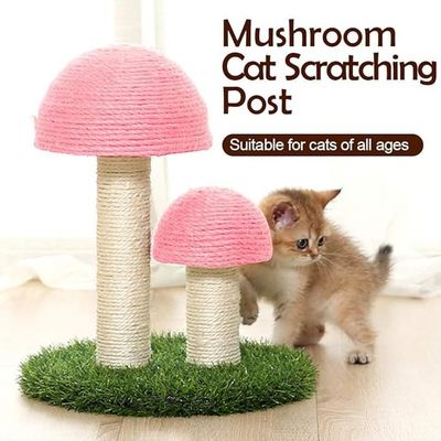 OEM/ODM Duplo cogumelo gato raspador post natural Sisal corda gato torre de árvores de interior gatos brinquedo raspador