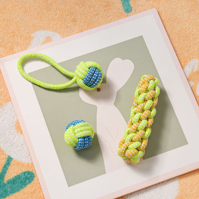 Serviço de personalização fornecido Brinquedos de algodão trançados duráveis para cães