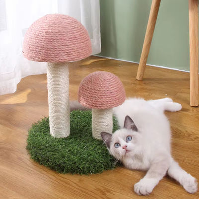 Post de Escalada para Gatinhos Dentro Sustentável Gato de cogumelos Post de raspagem com brinquedo interativo