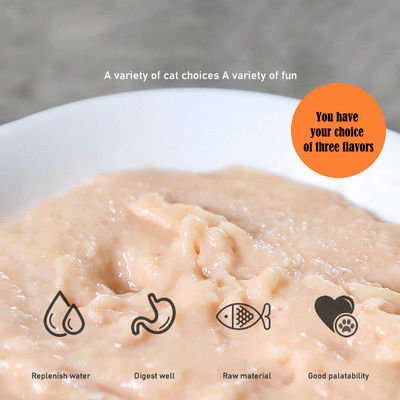 Outros alimentos úmidos para animais de estimação 40% Teor de carne fresca Salmão de gato Frango de atum Ligas nutritivas