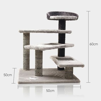 ODM Madeira Cinza Cadro Moderno de Alpinismo de Gato Deluxe Sisal Gato Árvore Casa raspador