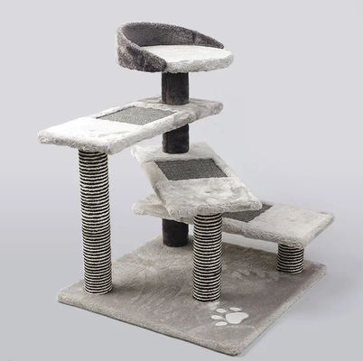 ODM Madeira Cinza Cadro Moderno de Alpinismo de Gato Deluxe Sisal Gato Árvore Casa raspador