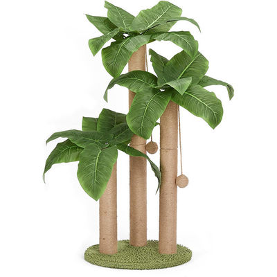 Mobiliário de gato Casa de animais de estimação Alto 80cm Sisal natural Árvore de gato com bola e 3 pilares