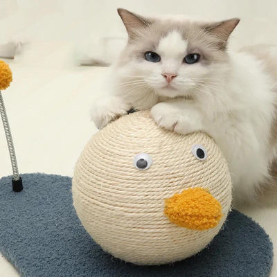 ODM Mobiliário de gato de madeira Sisal Eco Amigável Brinquedo para animais de estimação Brinquedo para gatos Escrava-bola Cama de gato sustentável