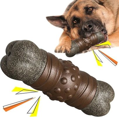 Produtos de animais de estimação não tóxicos e ambientalmente amigáveis brinquedo de cachorro de ossos barulhentos