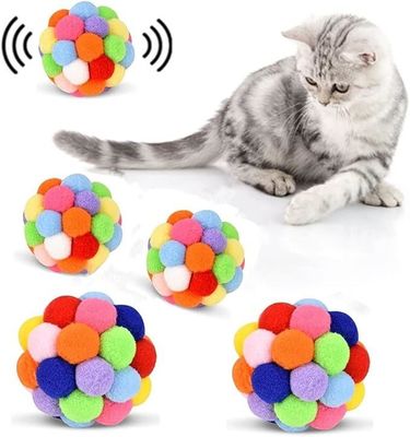 Brinquedos Fluffy Plush Cat Ball Brinquedos interativos Brinquedos de Chitar Brinquedos de Chutar com Logotipo Personalizado