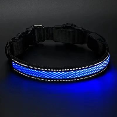 Colarinho de cão de silicone à prova d'água de PVC refletor com suporte de rastreador para Air Tag Pet GPS LED