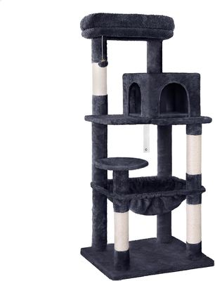 Serviço de personalização Fornecido 143cm árvore de gato com plush percha torre de gato de vários níveis