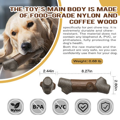 Brinquedos de mastigar para cães de estimação Brinquedos interativos de limpeza de dentes Osso indestrutível Nylon/TPR Brinquedo de ranger