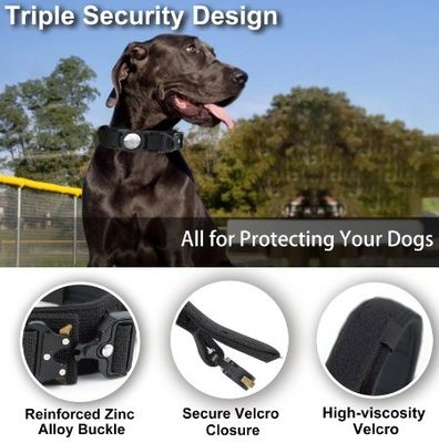 Colar de treinamento de cão de nylon para correr caminhar caminhar Airtag rastreador de proteção agora