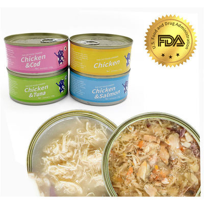 Verdadeiros doces de gato de sabor natural misturado para a saúde digestiva em 85g 170g de alimentos enlatados