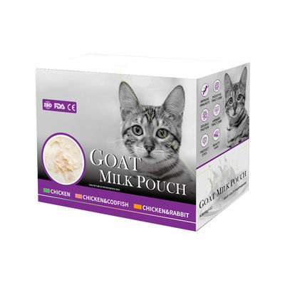 VITAMÍNAS MINERÁLIS Característica de saúde de alta qualidade Leite de cabra Saco de leite de gato Tratamento de animais de estimação Alimento úmido 85g