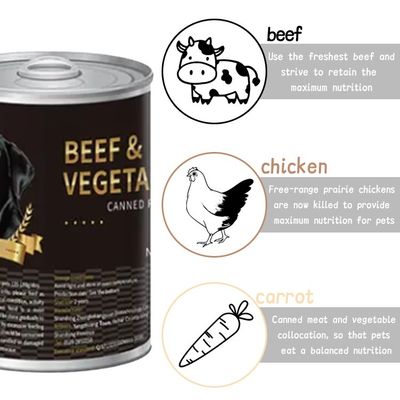 Alimentos enlatados para cães de sabor misturado para OEM/ODM Frango, carne bovina, vegetais, animais de estimação húmidos, guloseimas cremosas