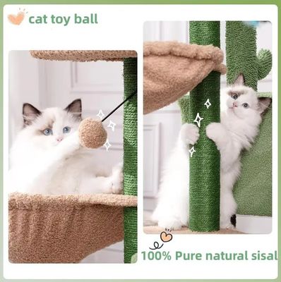Gato raspando casa brinquedo pequeno gato verde árvore cacto gatinho raspador para gatos de interior