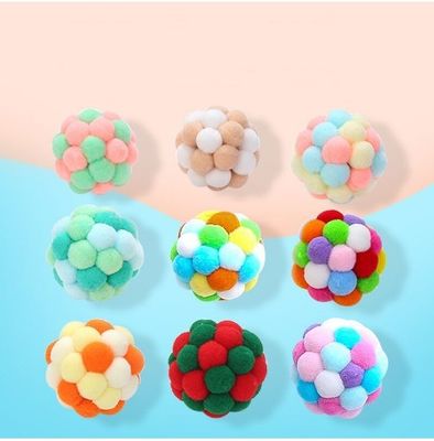 4cm Cute Plush Balls Falsa Feather Bell Cat Chew Toy com material ABS/PC sustentável