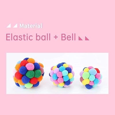 4cm Cute Plush Balls Falsa Feather Bell Cat Chew Toy com material ABS/PC sustentável