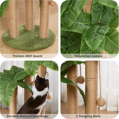 Cães Indoor Cães Verdes Sustentáveis Torre de Árvores com Gato Riscando Dormir Jogar Condomínio
