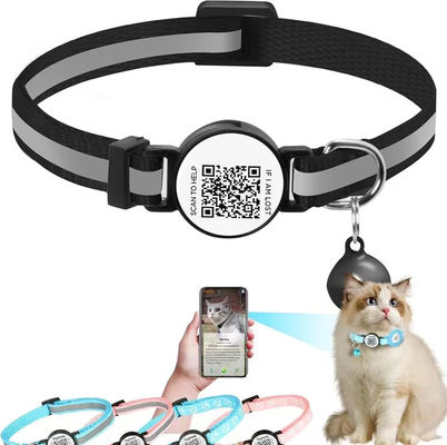 Logotipo personalizado Colar de treinador de animais aceitável com código QR Material poliéster macio