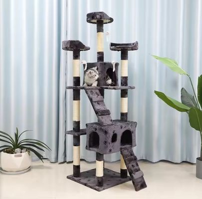 Fun Play Multi Level Luxury Cat Tree Mobiliário com raspagem Post Condo Plataformas