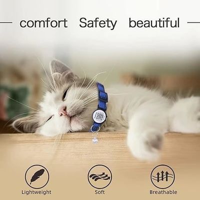 Logotipo personalizado Colar de treinador de animais aceitável com código QR Material poliéster macio