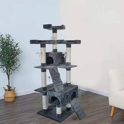 Fun Play Multi Level Luxury Cat Tree Mobiliário com raspagem Post Condo Plataformas