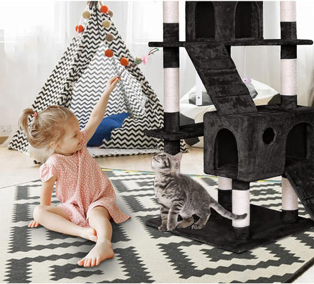 Fun Play Multi Level Luxury Cat Tree Mobiliário com raspagem Post Condo Plataformas