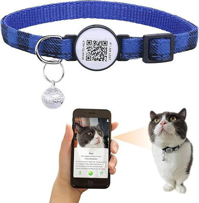 C-04 Colarinho ajustável para animais de estimação com código QR de contacto de emergência