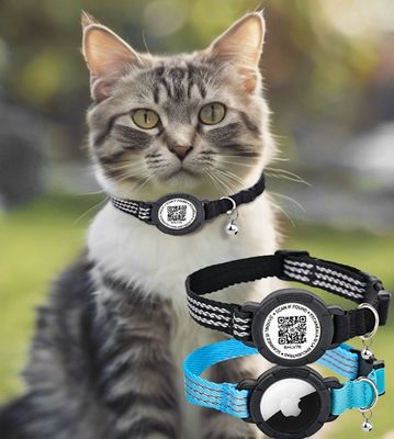 C-04 Colarinho ajustável para animais de estimação com código QR de contacto de emergência