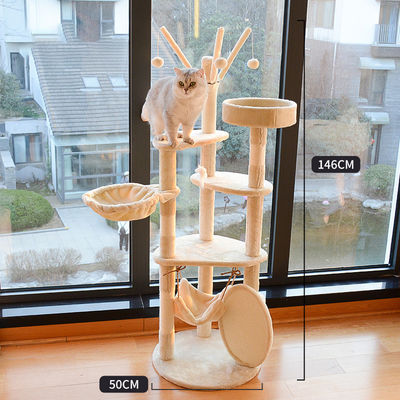 Multilevel Cachorro Escalar Sisal Quadro Moderno Madeira Grande Cachorro Torre de Árvore Móveis Raspadinha