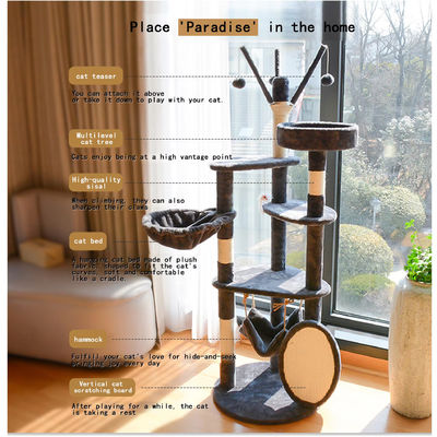 Multilevel Cachorro Escalar Sisal Quadro Moderno Madeira Grande Cachorro Torre de Árvore Móveis Raspadinha