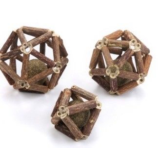 Bastões de vinho de prata naturais sustentáveis brinquedo interativo para mastigar gatos para diversão e limpeza de dentes