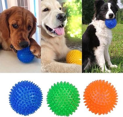 TPR Bolas de limpeza de dentes risinhosas brinquedo de cachorro para treinamento e mastigação de dentes de animais de estimação