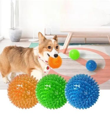 TPR Bolas de limpeza de dentes risinhosas brinquedo de cachorro para treinamento e mastigação de dentes de animais de estimação