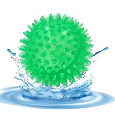 Logotipo personalizado aceitável Best seller TPR Squeaky Spike Ball Dog Toy para cães e animais de estimação