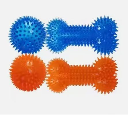 Animais de estimação TPR Cão com osso picado Voz resistente Molar Dente de limpeza brinquedos interativos para animais de estimação