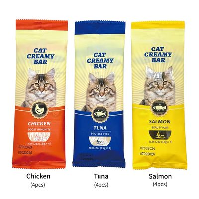 Carne fresca lanche de gato de três sabores Pacote de hidratação de atum de gato para proteção da saúde