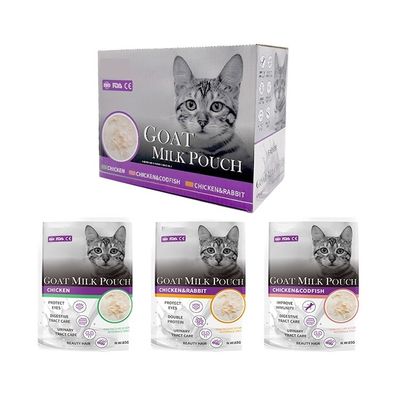 Cat Snacks Frango Coelho Bacalhau Cão Doces Leite de Cabra em Pó Saco Gato Alimento Molhado