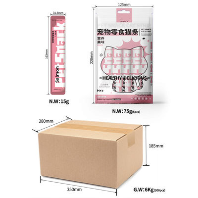 Principais ingredientes: atum 15 g/pcs Bastões de lanche para gatos para suplementos de nutrientes e cálcio