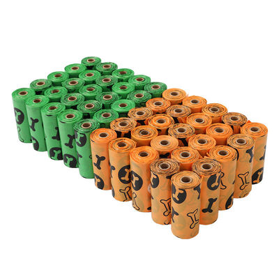 Customize Logotipo Pet Poop Sacos limpos EPI biodegradável Cão Gato Resíduos Sacos de lixo 315 Contagem