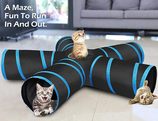 Estilo Popular Foldable Soft Cat Circle Tunnel Toy Square Desmontável Felt Cat Scratcher Tunnel