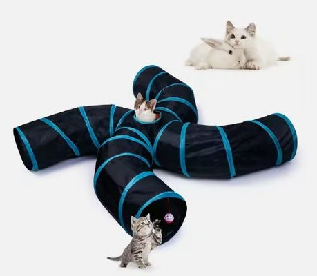 Serviço de personalização fornecido 4 Way Cat Tunnel Bed Pop-up Collapsible Pet Tube Toy