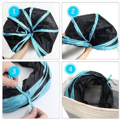 Serviço de personalização fornecido 4 Way Cat Tunnel Bed Pop-up Collapsible Pet Tube Toy