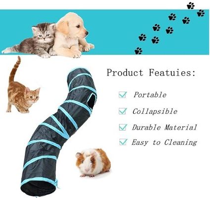 Serviço de personalização fornecido 4 Way Cat Tunnel Bed Pop-up Collapsible Pet Tube Toy