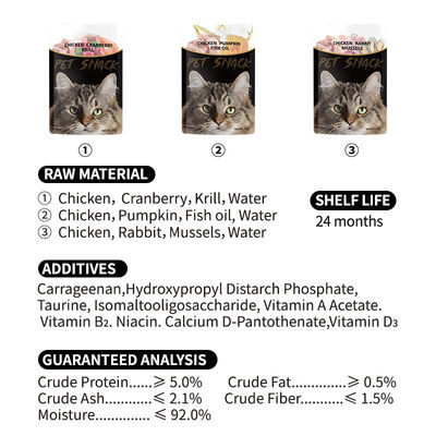 Saúde e delicioso peito de frango comida húmida para gatos para animais de estimação suprimentos favoritos dos gatos
